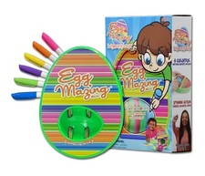 The EggMazing Egg Decorator Kit - Egg Spinner  Non toxic markers