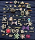 50+ pc ESTATE JEWELRY RING LOT Vintage to Modern Costume Fashion Statement