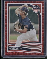 2024 Panini Stars & Stripes USA Baseball #113 Zachary Estrada Red #/199