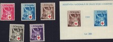 ROMANIA 1941 RED CROSS B164-B168, B169 MINT MNH