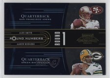 2005 Playoff Contenders Round Numbers Blue 231/500 Alex Smith Aaron Rodgers 5l2