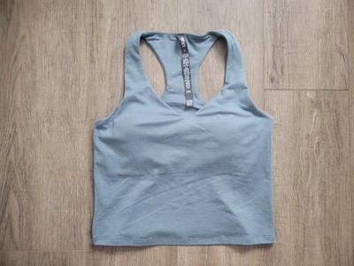 Vuori Tank Top Womens sizeM Halo Performance 2.0 Crop Padded Bra Blue Sleeveless