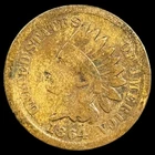 1864 Indian Head Cent - Antique United States of America 1c Penny Coin