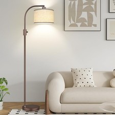 Upgraded Dimmable Floor Lamp 1200 Lumens LED Bulb Included Bronw Arc Floor Lamp