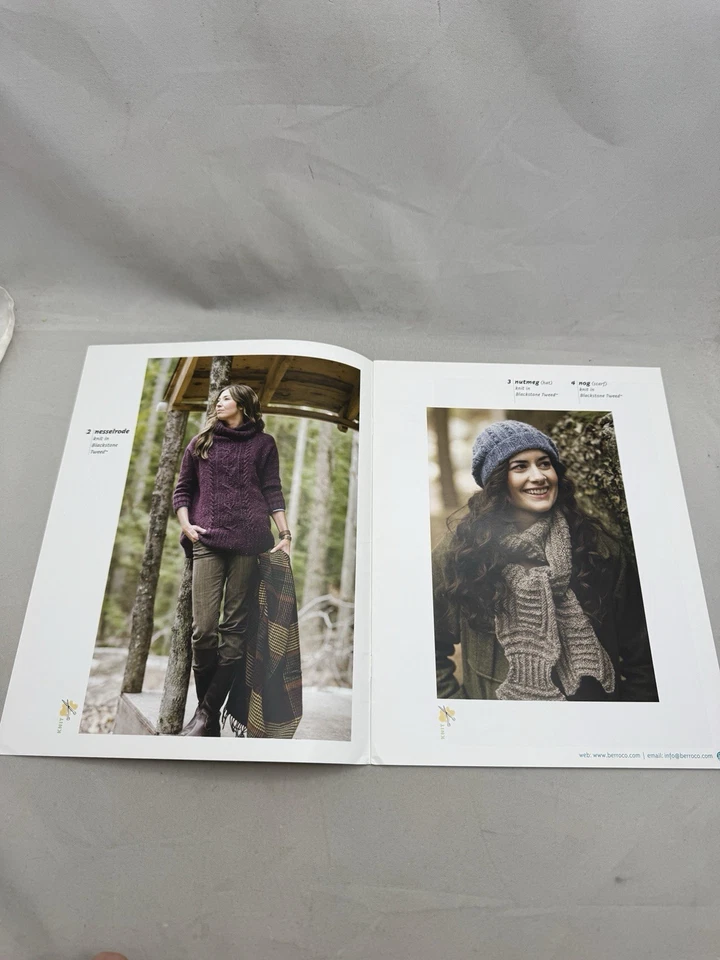 Blackstone Tweed Berroco Knitting Book Volume 288 Patterns Sweater Dress Scarf - Image 3 of 4