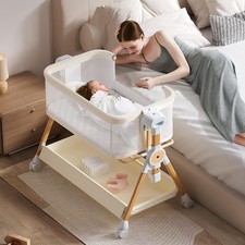 3 in 1 Baby Bassinet,Bedside/Rocking Bassinet for Baby,Bedside Crib with lock...
