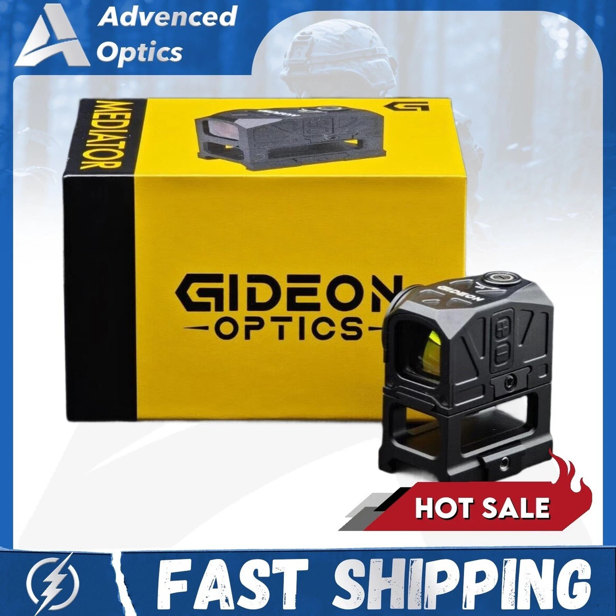 Gideon Optics Mediator 16mm Reflex Sights 3 MOA Red Dot Reticle