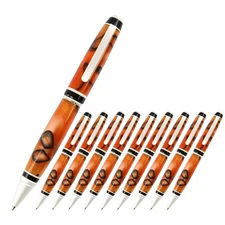 Cigar Pen Kit, Satin Silver Finish, 10 Pack, Legacy Woodturning