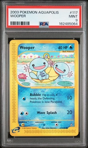 2003 POKEMON AQUAPOLIS #117 WOOPER PSA 9