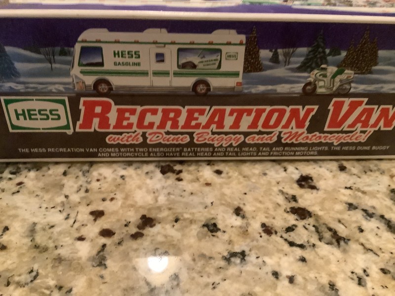 1998 Hess Truck Recreation Van with Dune Buggy and Motorcycle New In Box
