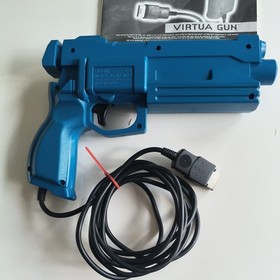 SEGA SATURN OFFICIAL VIRTUA GUN Blue LIGHT PISTOL COP BLASTER MK-80311 Genuine