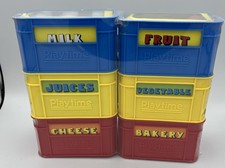 '92 TROLL Book Club Tyco Playtime Miniature Play Food 6 NEW Crates Unused RARE