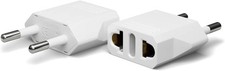 US to Europe Travel Plug Adapter, Type C Pin Converter, 2Pack