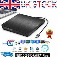 USB 3.0 External DVD RW Drive CD DVD Rewriter Burner Reader for Laptop PC MAC
