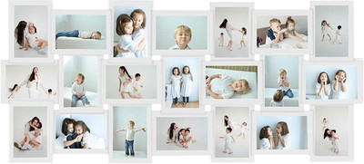 White 4X6 Photo Collage Frame for Family Wall Decor - Gallery Display