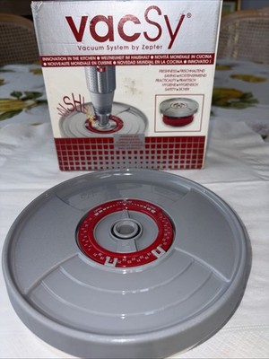 Vacsy Lexi Grey Lid by Zepter for 16 cm Pot Containers works with Vaccum pump