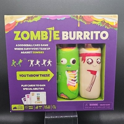 Zombie Burrito Dodgeball Card Game Set With Squishy Burrito Zombies