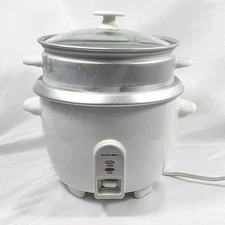 Proctor Silex Rice Cooker & Food Steamer Model 37531 w/ Lid, Basket, Pot Tested