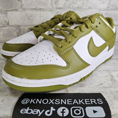 Nike Dunk Low Retro Pacific Moss White Sneakers DV0833-105 Men's