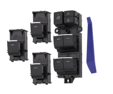 Window Switch Controller Button 4pcs for 2019 2020 2021 Toyota RAV4 XA50 BlueLED