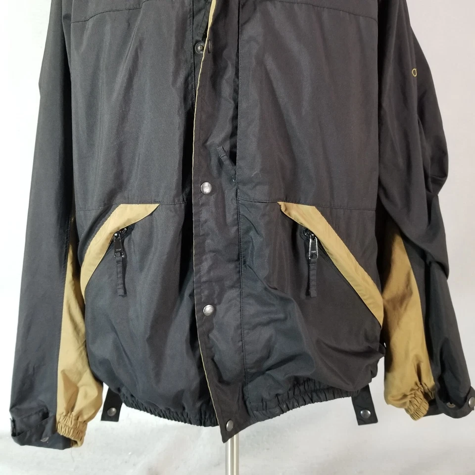 Chaqueta Dry Joys by FootJoy viento lluvia para hombre grande negra marrón golf exterior FJ Foto 3 de 4