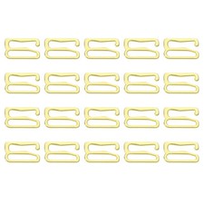 40 Pcs 12mm 9 Shape Bra Strap Hooks, Adjustment Slide Bra Strap Clips, Gold