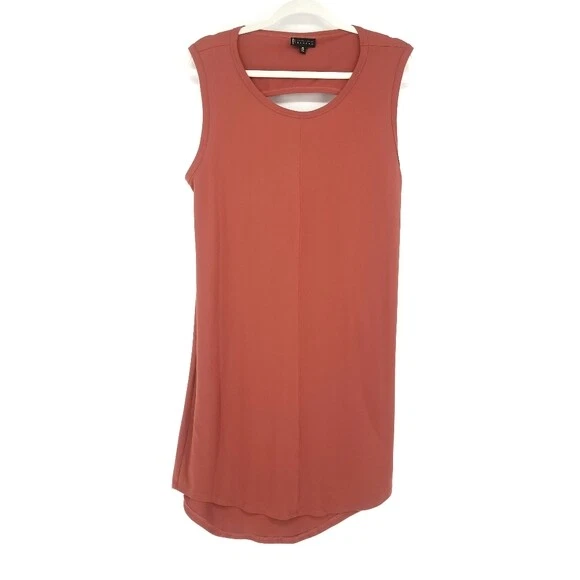 Vestido Bobeau Malva Tejido Espalda Corte Alto Bajo Margarita Talla M Foto 3 de 4