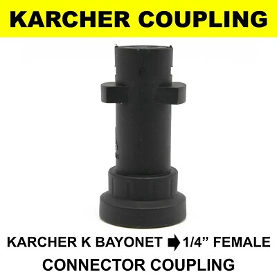 KIAM PRODUCTS Karcher K-series K2 K3 K4 K5 K6 K7 Bayonet Adapter Coupling to 1/4 BSP Screw