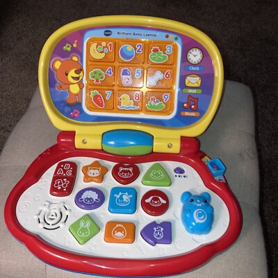 VTech Brilliant Baby Laptop Baby Learning Toy GUC Lights and Sound Works