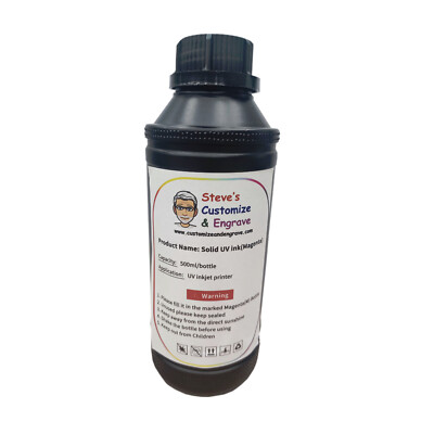 Magenta UV Hard Ink For Epson Refinecolor  DTF Printer 500ml Ships From Florida