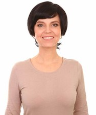 June - Straight Kanekalon Synthetic Fiber Full Wig, 2.75 - 6.5 in, Black