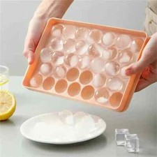 2026 Ice Cube Tray with Lid , 33 Grids Ice Ball Maker Mould Round Easy Release