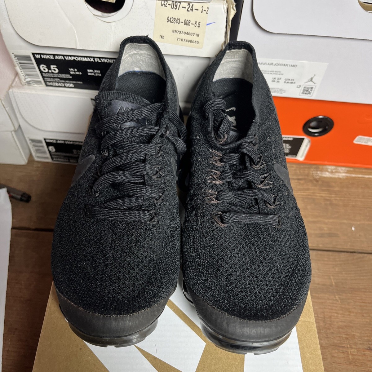 Size 6 - Nike Air VaporMax Triple Black 2.0 W | eBay