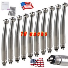 10 PCS Dental High Speed Handpiece Turbine Push Button 4 Hole NSK Pana Max Style