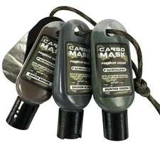 Carbomask Face Shaping Makeup 3 Pack Black Brown Green Camo Face Paint 1oz