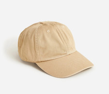 J. Crew Made in USA Garment-Dyed 100% Cotton Twill Baseball Cap Hat Khaki NEW J. Crew Made in USA Garment-Dyed 100% Cotton Twill Baseball Cap Hat Khaki NEW