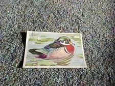 Vintage Loma Linda Food Bird Advertising Cereal Trade Card Wood Duck