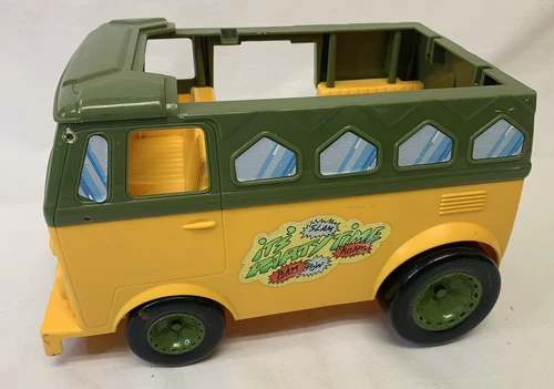 Vintage Teenage Mutant Ninja Turtles Party Wagon Van 1989 TMNT Incomplete