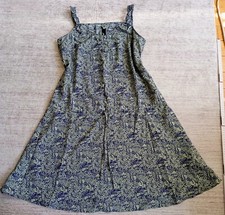 Next Dress Size 12 cami strappy   A line  fit and flare print  holiday  tp41*