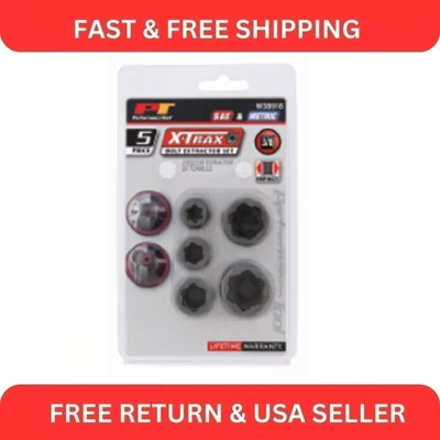 Perform Tool W38918 5pc 3/8'' Dr Bolt Extractor Set
