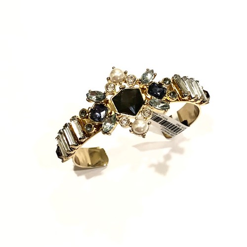 Banana Republic Women's Crystal Baguette Pearl Cuff Midnight Bracelet NWT 48 - Picture 12 of 12