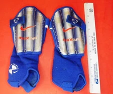 Max-Air Shin Guards approximately 11 inches long.  Good Condition