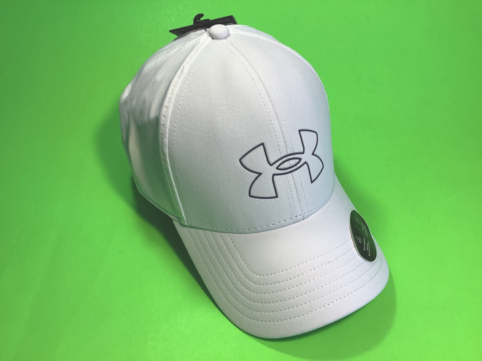 New UNDER ARMOUR Men’s Hat Size L /XL White w/Blue thumbnail 4