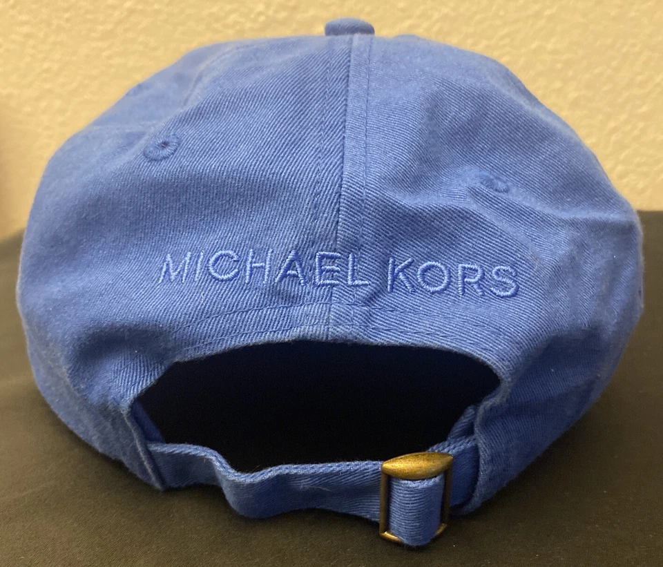 Michael Kors Blue Embroidered Logo Speed MK Baseball Hat - Image 4 of 4