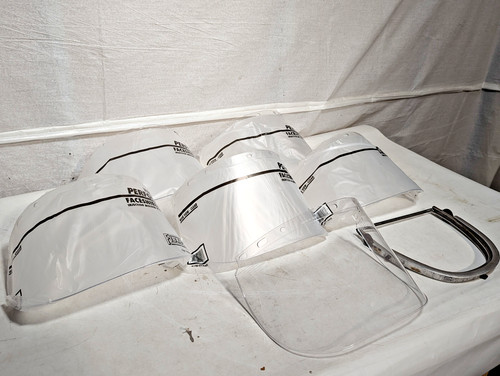 Lot of 6: North Safety Fibre-Metal 4178CL Clear Face, Eye Shield Protection