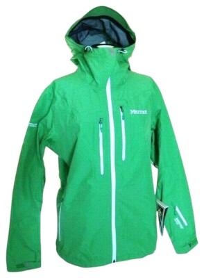 Marmot Alpinist Womens Size XL Gore-Tex Waterproof Raincoat Jacket Green  Hooded