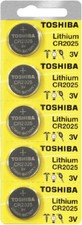 5PC Toshiba CR2025 3 Volt Lithium Coin Battery CR-2025, Car Key Fob, Watch
