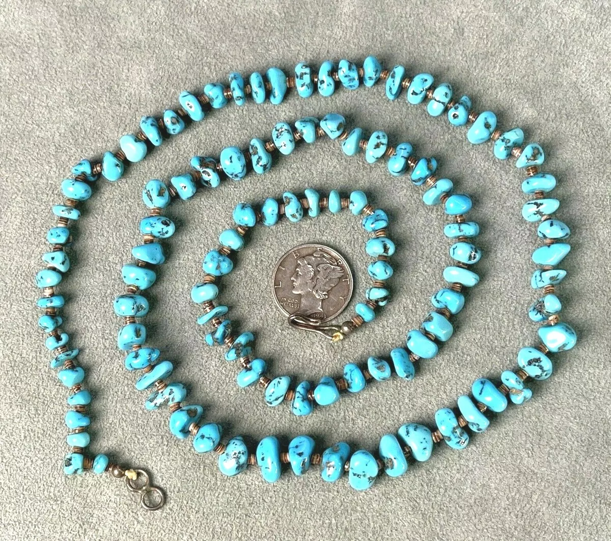 Turquoise nugget deals necklace