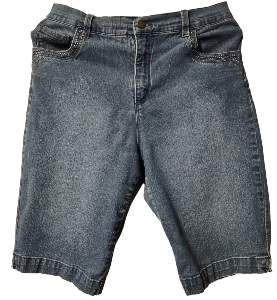 Gloria Vanderbilt Shorts Missy Size Bermuda Chino Denim