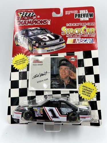 1995 Edition Racing Champions 1:43 Die cast Stock Car Nascar Rick Mast #1 - Picture 3 of 7
